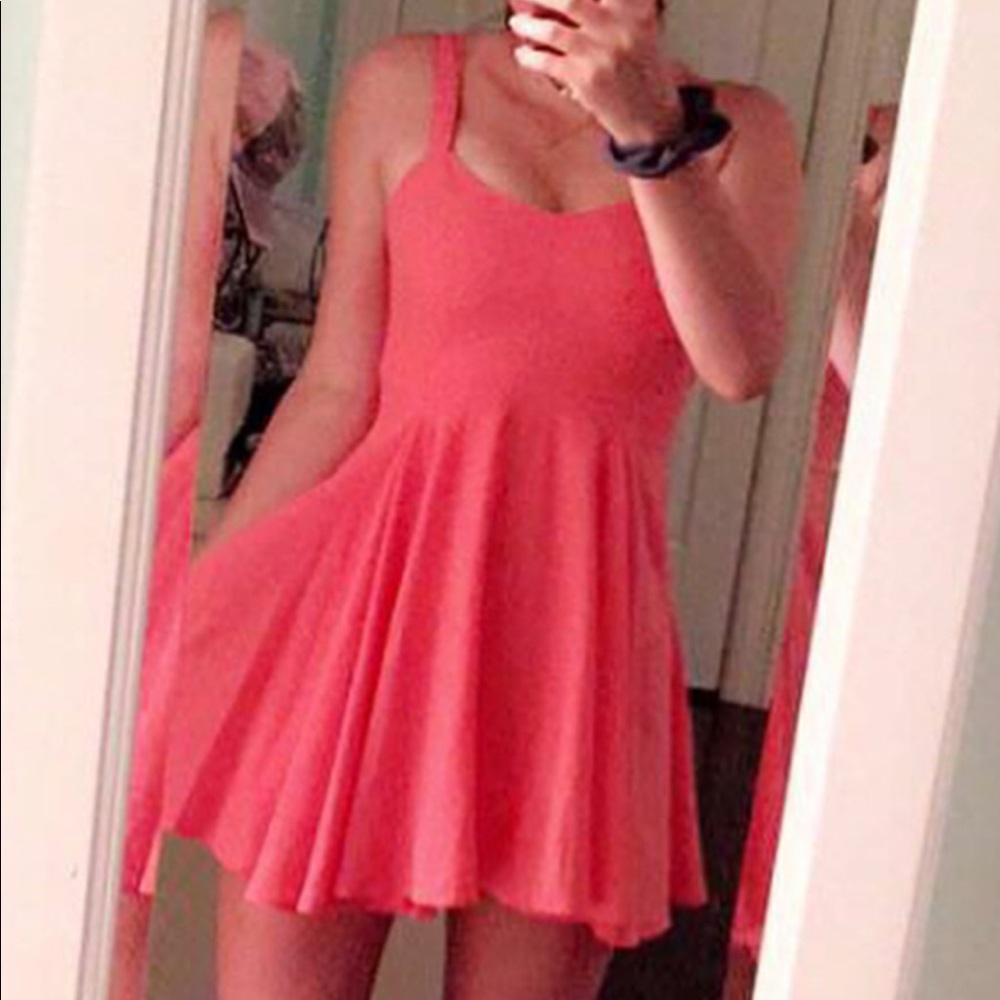 flowy hot pink dress